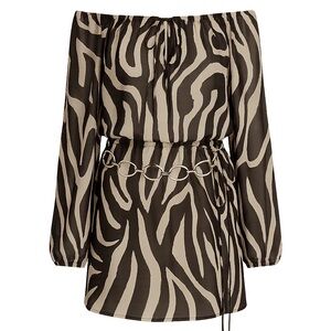 NWT - Zebra Print Mini Dress